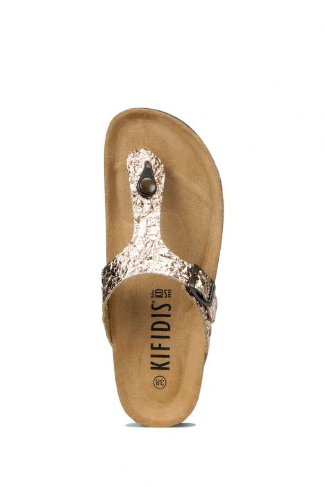 8871 Ch-Kifidis Soft Step Kadın Parmak Arası Mantar Terlik 36-41 BRONZE - 409
