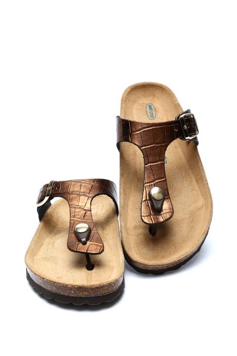 8871 Ch-Kifidis Soft Step Kadın Parmak Arası Mantar Terlik 36-41 Bronze-90