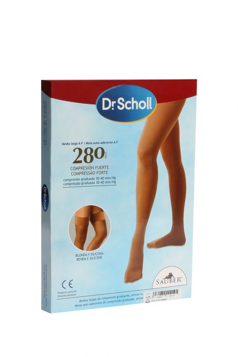 9019 Scholl 280 Den. Kasığa Kadar Sil. Varis Çorabı 30-40 mm/Hg Siyah / Nero