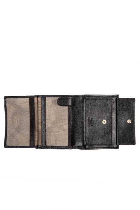 9061 Bric's Saffiano Kadın Deri Cüzdan 10x12 cm Siyah / Black