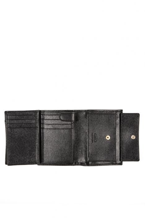 9061 Bric's Saffiano Kadın Deri Cüzdan 10x12 cm Siyah / Black