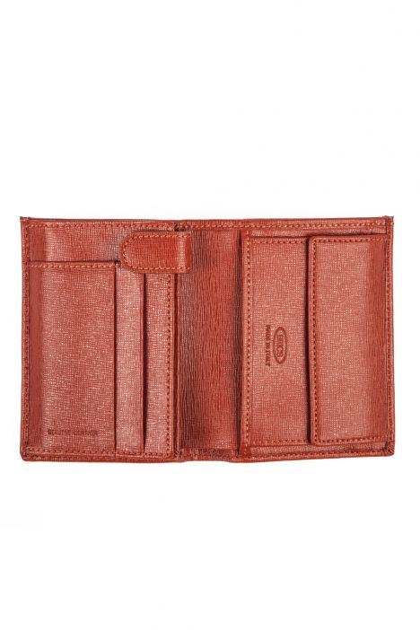 9061 Bric's Saffiano Kadın Deri Cüzdan 10x12 cm Turuncu / Orange