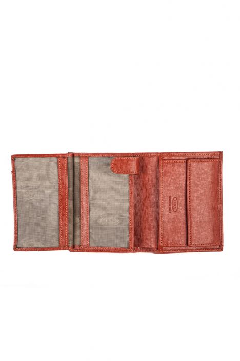 9061 Bric's Saffiano Kadın Deri Cüzdan 10x12 cm Turuncu / Orange