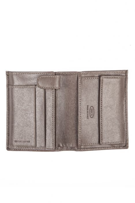 9061 Bric's Saffiano Kadın Deri Cüzdan 10x12 cm Dove Gri / Dove Grey
