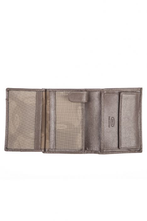 9061 Bric's Saffiano Kadın Deri Cüzdan 10x12 cm Dove Gri / Dove Grey
