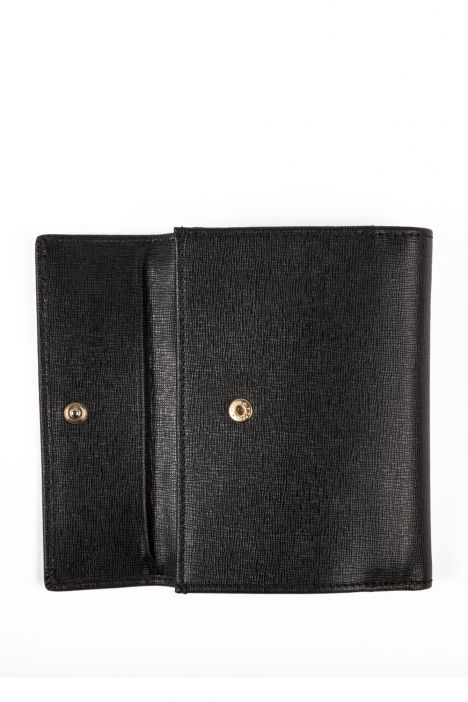9068 Bric's Saffiano Kadın Deri Cüzdan 14x10x2 cm Siyah / Black