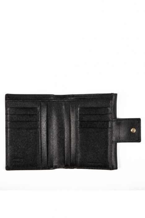 9068 Bric's Saffiano Kadın Deri Cüzdan 14x10x2 cm Siyah / Black
