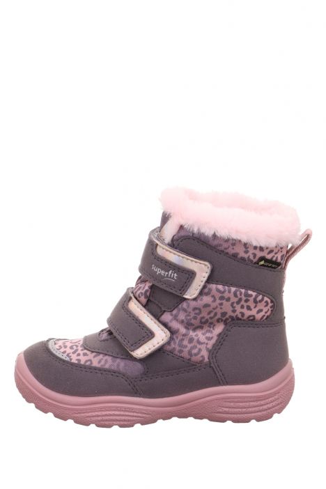 9091 Superfit Crystal Kız Çocuk Gore-Tex Bot 25-33 8530-CRYSTAL/LILA/ROSA/TEXTIL/EFFEKTLEDER