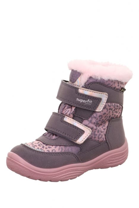 9091 Superfit Crystal Kız Çocuk Gore-Tex Bot 25-33 8530-CRYSTAL/LILA/ROSA/TEXTIL/EFFEKTLEDER