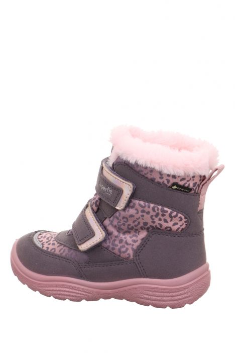 9091 Superfit Crystal Kız Çocuk Gore-Tex Bot 25-33 8530-CRYSTAL/LILA/ROSA/TEXTIL/EFFEKTLEDER