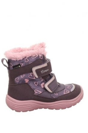 9091 Superfit Crystal Kız Çocuk Gore-Tex Bot 25-33 8510-LILA/ROSA/SYNTHETIK/TEXTIL/EFFEKTLEDER