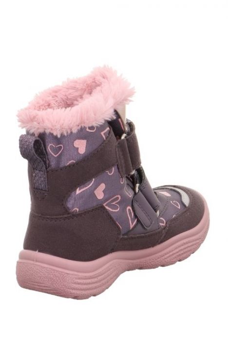 9091 Superfit Crystal Kız Çocuk Gore-Tex Bot 25-32 8510-LILA/ROSA/SYNTHETIK/TEXTIL/EFFEKTLEDER