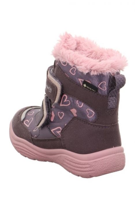 9091 Superfit Crystal Kız Çocuk Gore-Tex Bot 25-32 8510-LILA/ROSA/SYNTHETIK/TEXTIL/EFFEKTLEDER