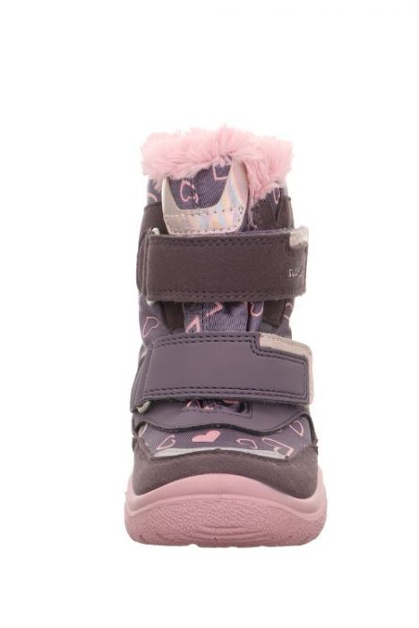 9091 Superfit Crystal Kız Çocuk Gore-Tex Bot 25-32 8510-LILA/ROSA/SYNTHETIK/TEXTIL/EFFEKTLEDER
