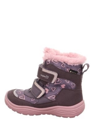 9091 Superfit Crystal Kız Çocuk Gore-Tex Bot 25-32 8510-LILA/ROSA/SYNTHETIK/TEXTIL/EFFEKTLEDER