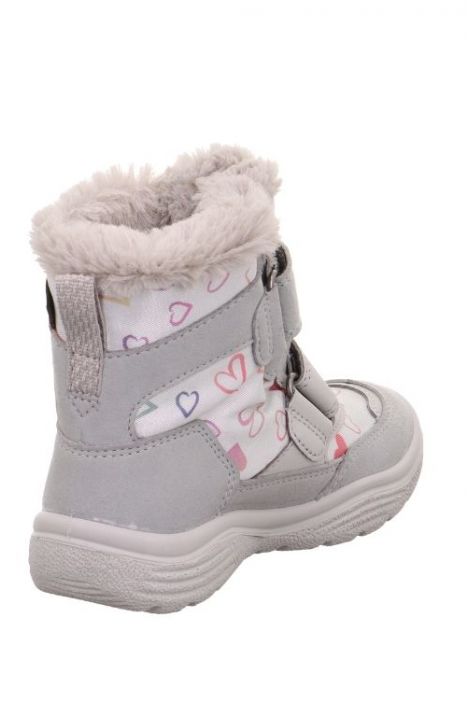 9091 Superfit Crystal Kız Çocuk Gore-Tex Bot 25-32 2500-HELLGRAU/SYNTHETIK/TEXTIL/EFFEKTLEDER