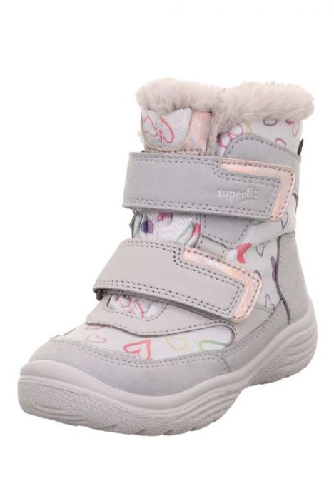 9091 Superfit Crystal Kız Çocuk Gore-Tex Bot 25-32 2500-HELLGRAU/SYNTHETIK/TEXTIL/EFFEKTLEDER