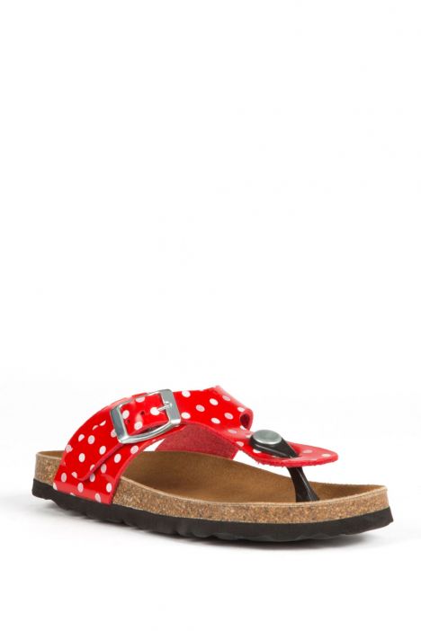 9183 Ch-Kifidis Çocuk Terlik 31-35 Kırmızı / Red
