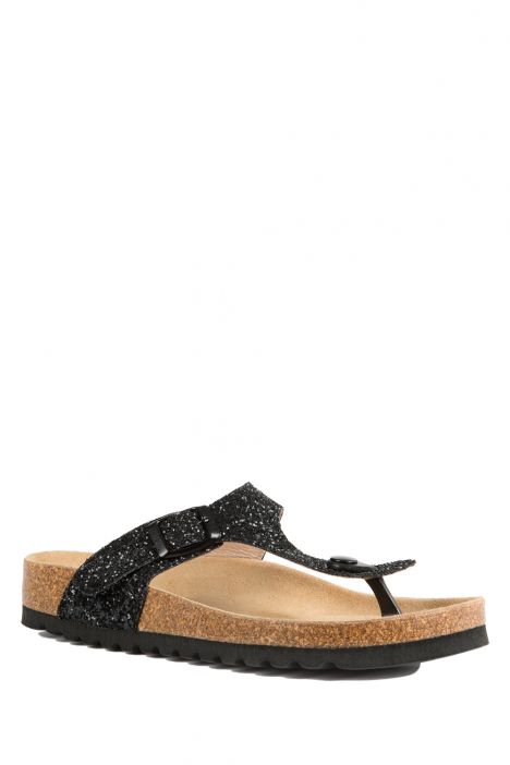 9183 Ch-Kifidis Kadın Terlik 36-42 GLIT.BLACK