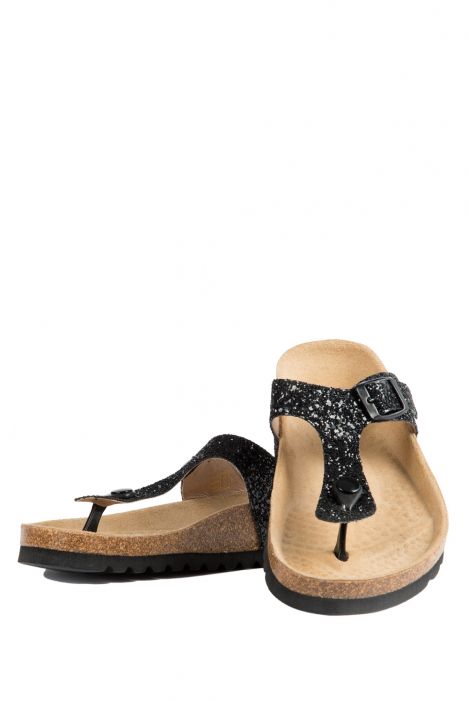 9183 Ch-Kifidis Kadın Terlik 36-42 GLIT.BLACK
