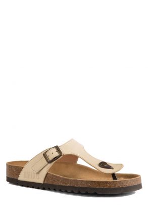 9183 Ch-Kifidis Kadın Terlik 36-42 Nubuk Bej / Nubuck Beige