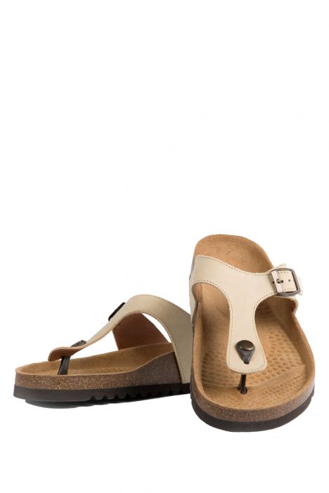 9183 Ch-Kifidis Kadın Terlik 36-42 Nubuk Bej / Nubuck Beige
