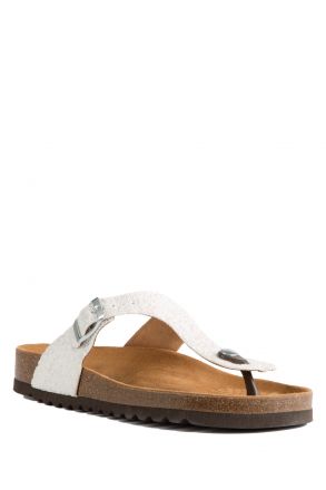 9183 Ch-Kifidis Kadın Terlik 36-42 Beyaz / Cha. Blanco