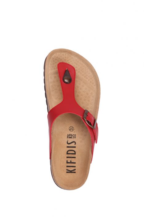 9183 Ch-Kifidis Kadın Terlik 36-42 Kırmızı / Red
