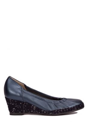 9224 Valleverde Kadın Dolgu Topuklu Ayakkabı 35-40,5 Mavi / Blue