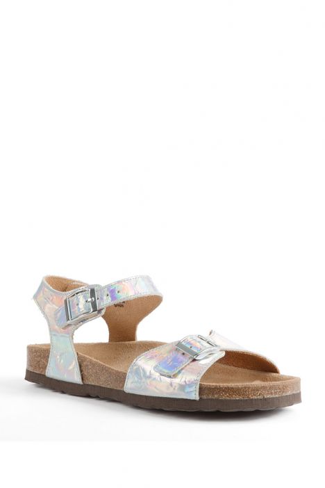 9449 Ch-Kifidis Kadın Sandalet 36-41 Gri / Silver