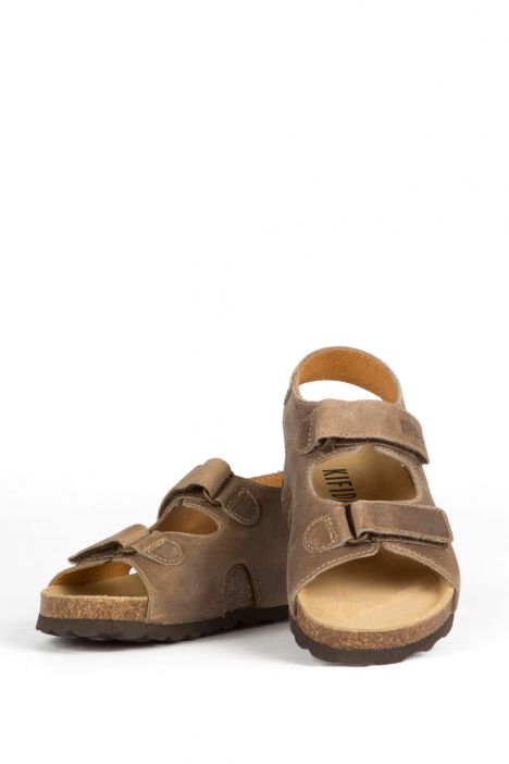 9504 Ch-Kifidis Çocuk Sandalet 31-35 KHAKI-YEŞİL TONU