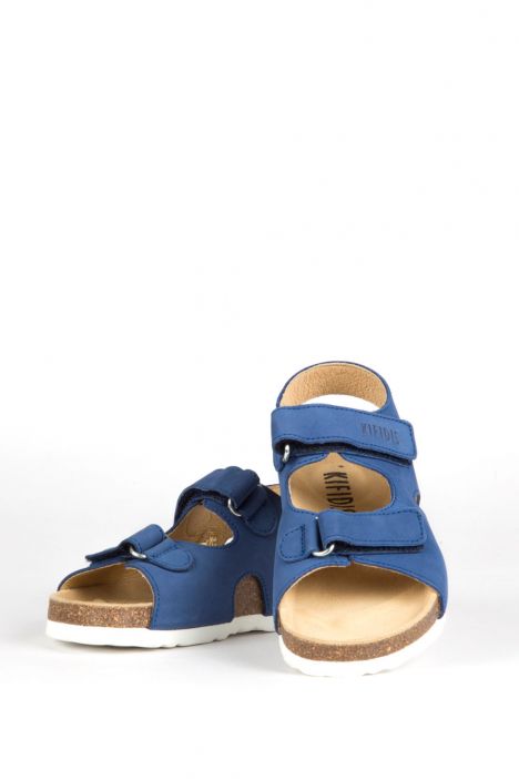 9504 Ch-Kifidis Çocuk Sandalet 31-35 Nubuk Mavi / Nubuck Blue