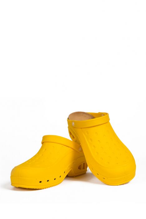 Scholl Mantar İç Taban Kadın Ameliyathane Sabosu Sarı Sarı / Yellow