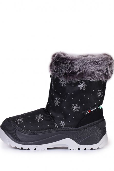 99951 Fur Basilea Unisex Çocuk Kar Botu 20/21-30/31 Siyah / Black