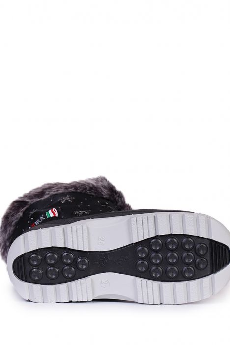 99951 Fur Basilea Unisex Çocuk Kar Botu 20/21-30/31 Siyah / Black