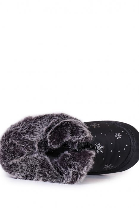99951 Fur Basilea Unisex Çocuk Kar Botu 20/21-30/31 Siyah / Black