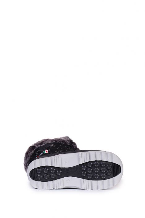 99951 Fur Basilea Unisex Çocuk Kar Botu 20/21-30/31 Siyah / Black