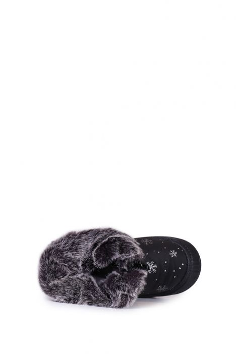 99951 Fur Basilea Unisex Çocuk Kar Botu 20/21-30/31 Siyah / Black