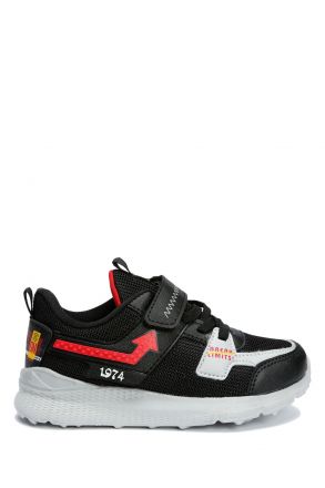 A020 Kifidis Active Erkek Çocuk Spor Ayakkabı 26-35 Siyah-Black