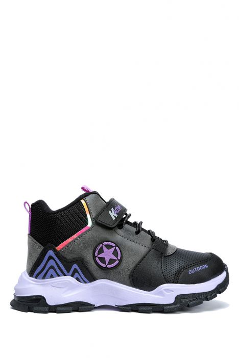 A022 Kifidis Active Unisex Çocuk Bot 26-35 Gri-Mor / Grey-Purple