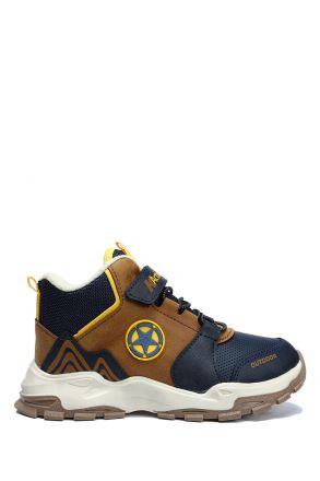 A022 Kifidis Active Unisex Çocuk Bot 26-35 Lacivert-Kahve / Navy-Brown