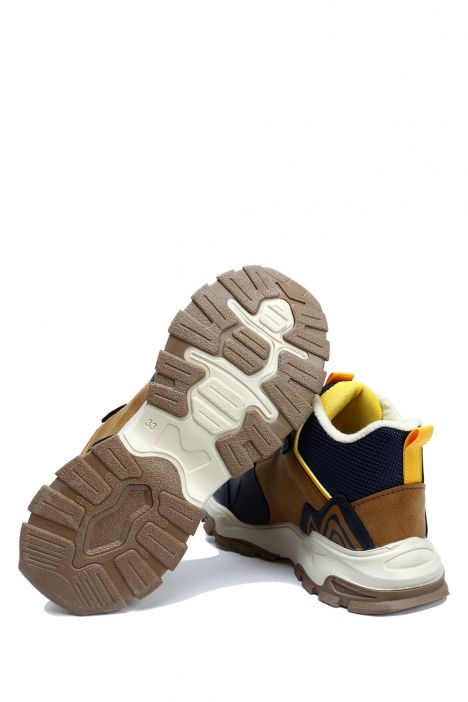 A022 Kifidis Active Unisex Çocuk Bot 26-35 Lacivert-Kahve / Navy-Brown