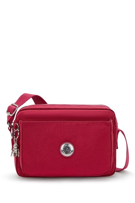Kipling ABANU M Orta Boy Omuz Çantası 17x24x9 cm Red Red Wine