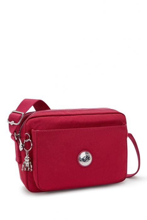Kipling ABANU M Orta Boy Omuz Çantası 17x24x9 cm Red Red Wine