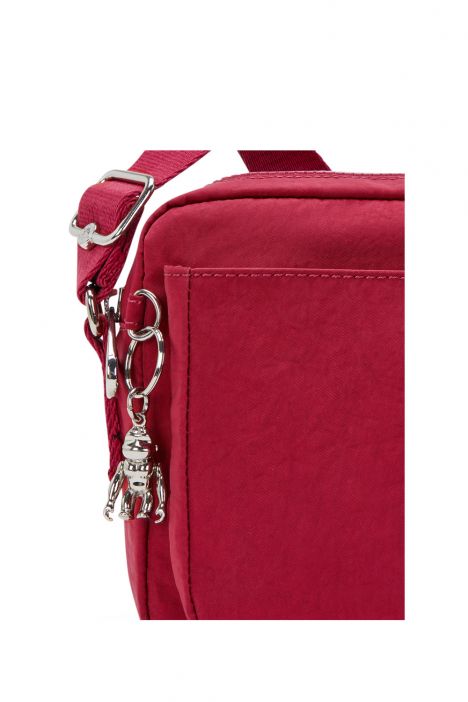 Kipling ABANU M Orta Boy Omuz Çantası 17x24x9 cm Red Red Wine