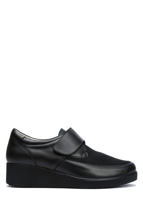AC582601 Kifidis Anatomik Kadın Deri Ayakkabı 35-41 1065 Siyah/Black Stretch