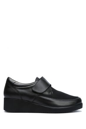 AC582601 Kifidis Anatomik Kadın Deri Ayakkabı 35-41 1065 Siyah/Black Stretch