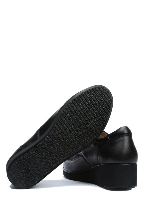 AC582601 Kifidis Anatomik Kadın Deri Ayakkabı 35-41 1065 Siyah/Black Stretch