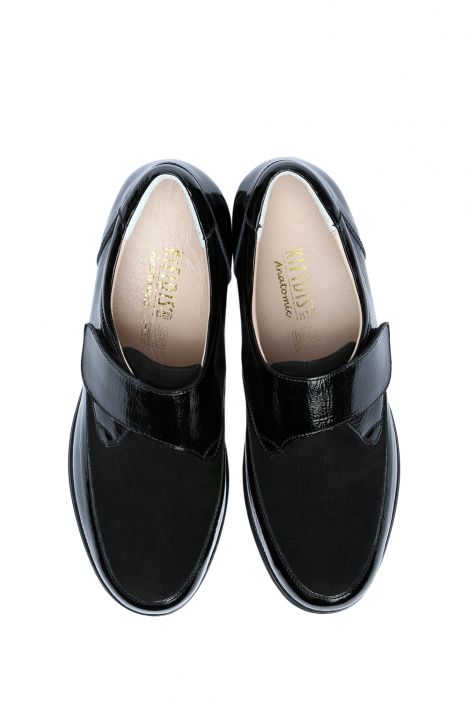 AC582601 Kifidis Anatomik Kadın Deri Ayakkabı 35-41 16891 Siyah Rugan/Black