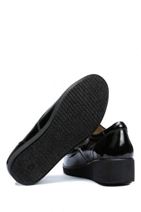 AC582601 Kifidis Anatomik Kadın Deri Ayakkabı 35-41 16891 Siyah Rugan/Black